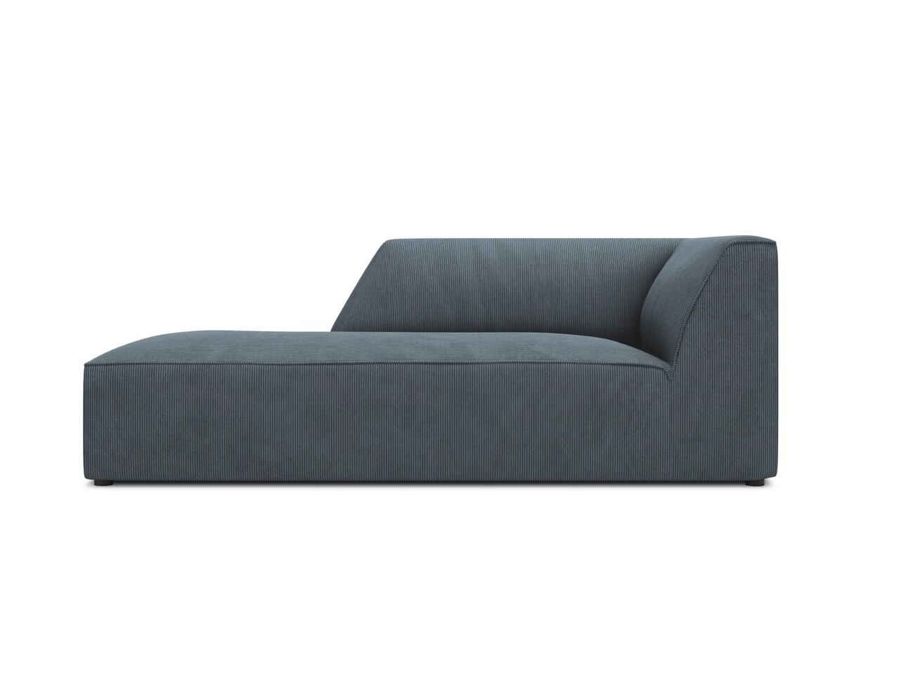 Sezlong living stanga 1 loc, Ruby, Micadoni Home, BL, 180x93x69 cm, velur, albastru - imagine 7